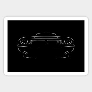 Dodge Challenger R/T Shaker - front stencil, white Magnet